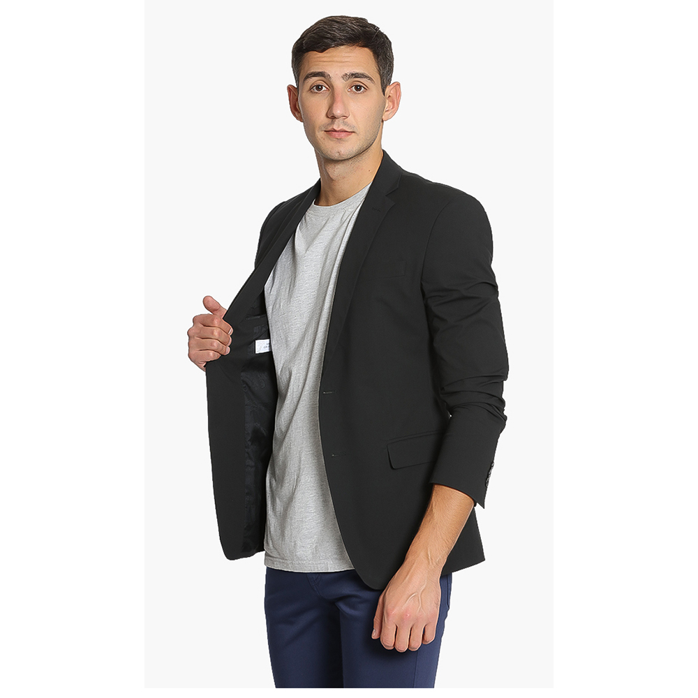 

Versace Black Solid Double Buttoned Jacket  (IT 46