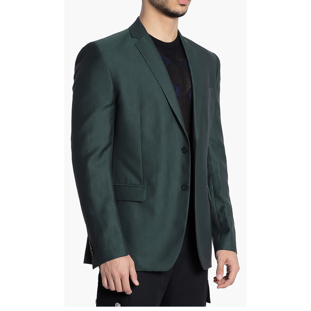 

Versace Green Gianni Single-Breasted Suit Jacket  (IT 52
