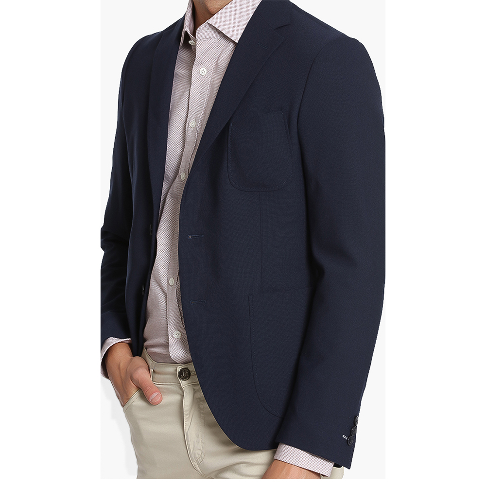 

Versace Blue Jacquard Double Buttoned Jacket  (IT 50