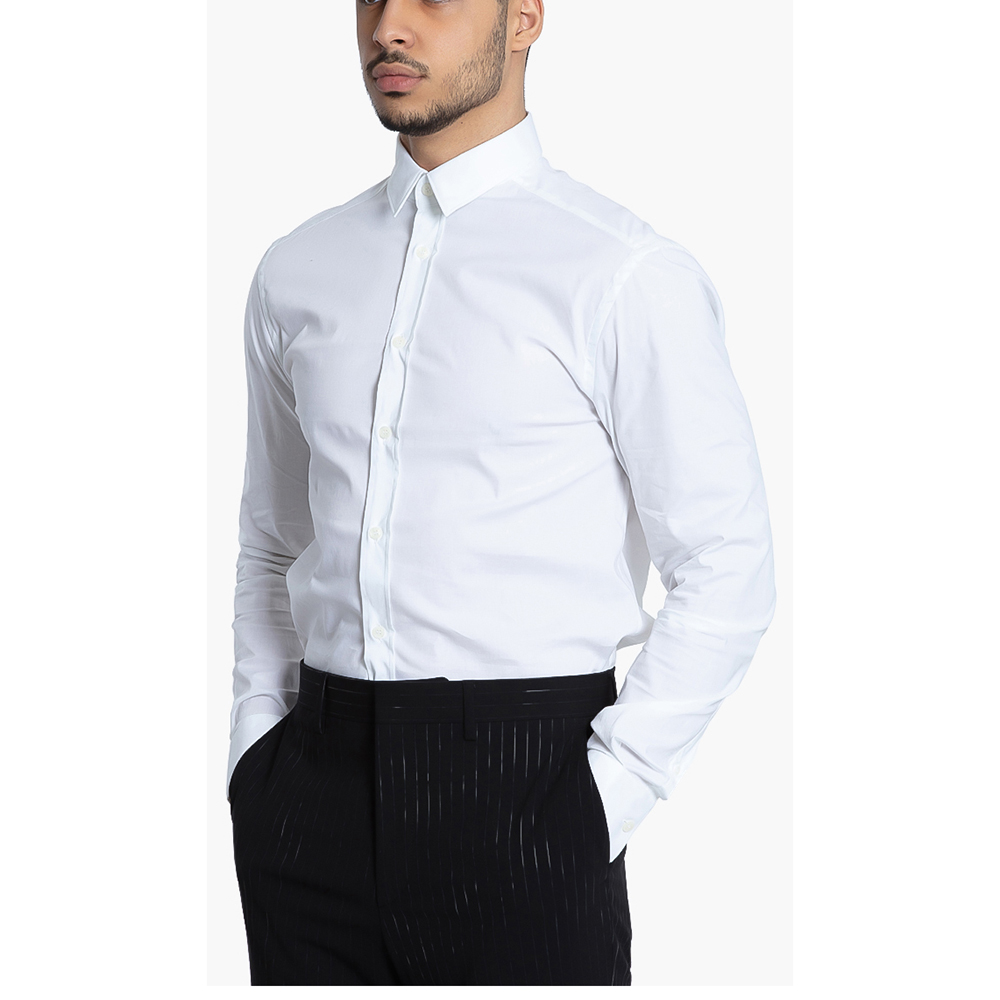 

Versace White Gianni Long Sleeves Trend Shirt  (IT 44