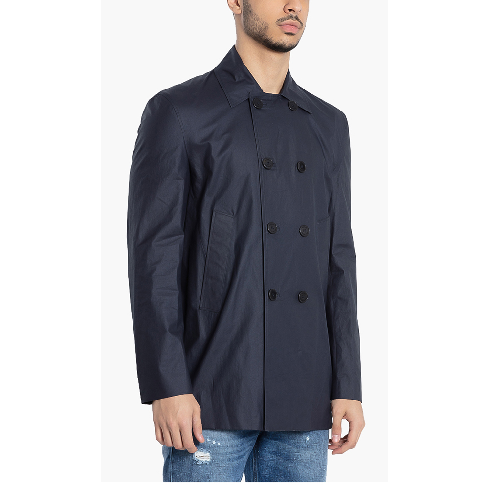 

Versace Blue Gianni Double-Breasted Coat  (IT 46