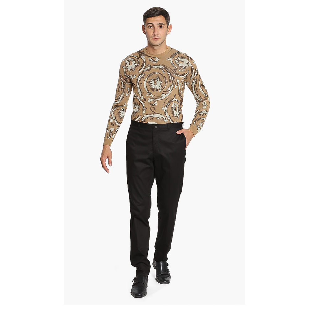 

Versace Black Full Length Solid Pants  (60