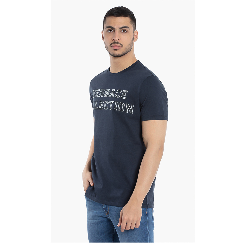 

Versace Blue Logo Graphic Print T-Shirt