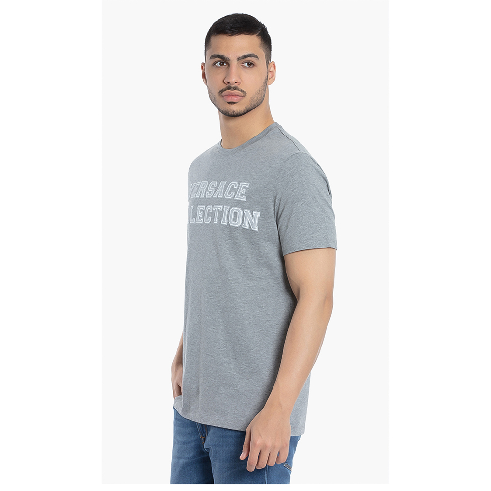 

Versace Grey Logo Graphic Print T-Shirt