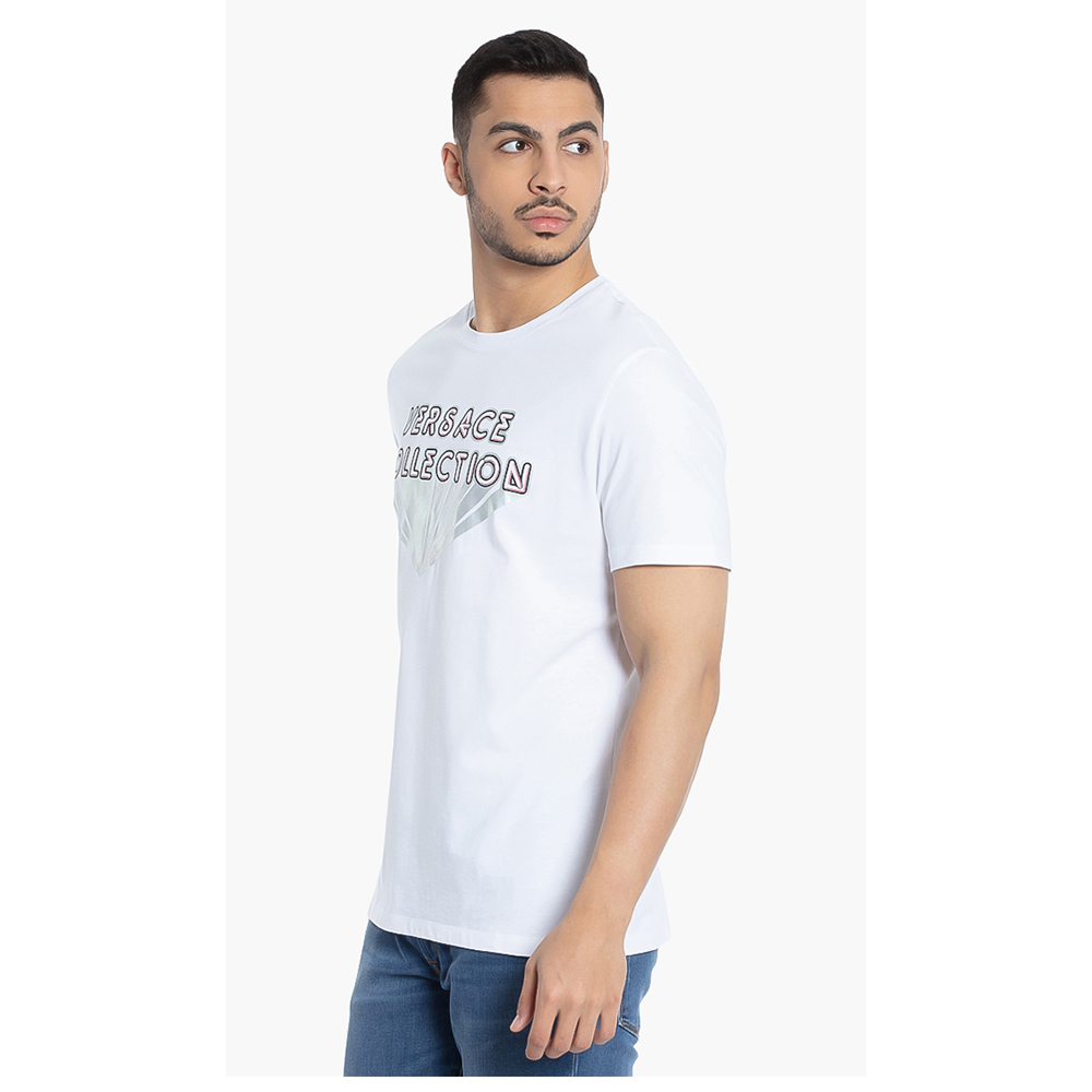 

Versace White Logo Graphic Print T-Shirt