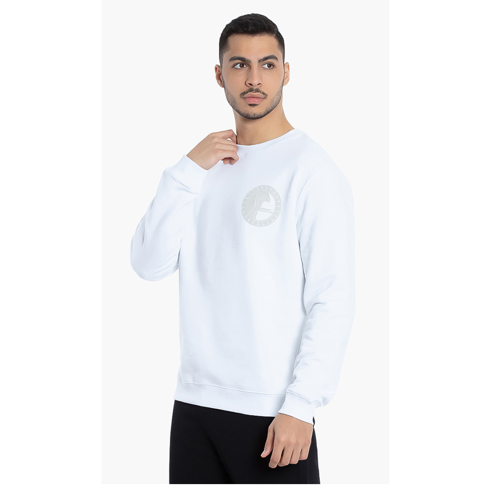 

Versace White Logo Cotton Sweatshirt