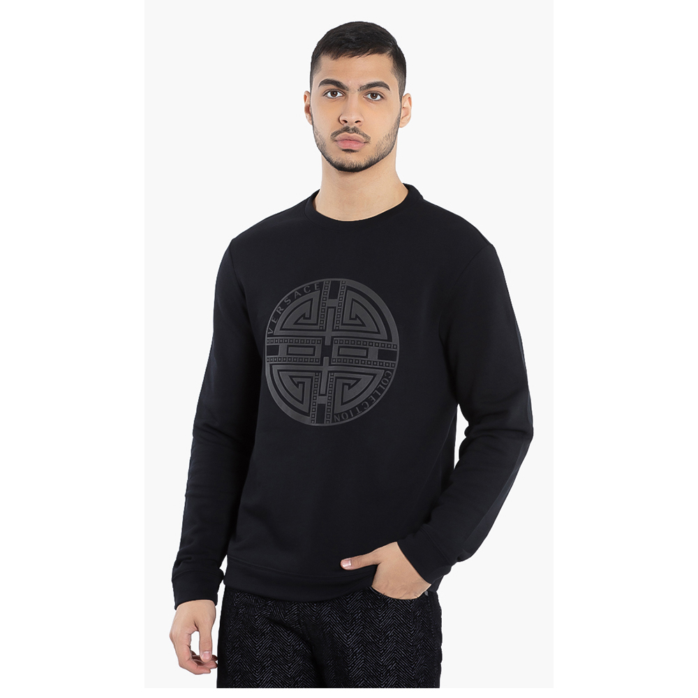 

Versace Black Logo Cotton Sweatshirt