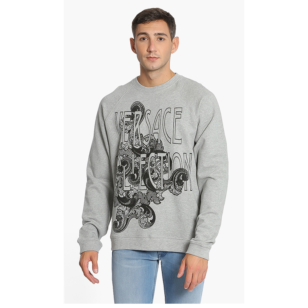 

Versace Grey Logo Cotton Sweatshirt 2XL