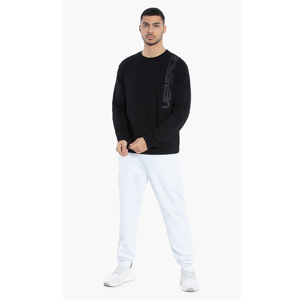 Versace Black Logo Cotton Sweatshirt L