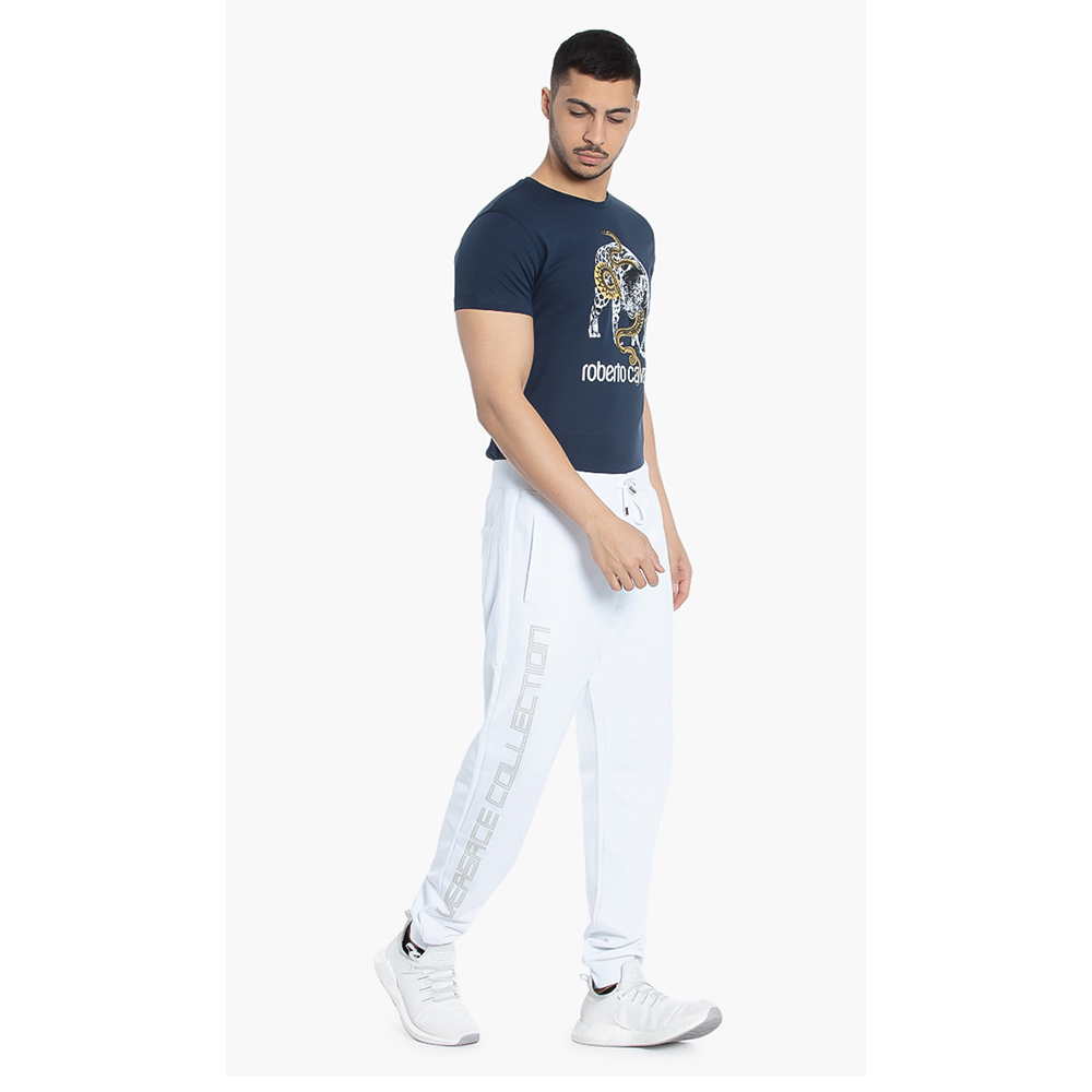 

Versace White Logo Cotton Jogger