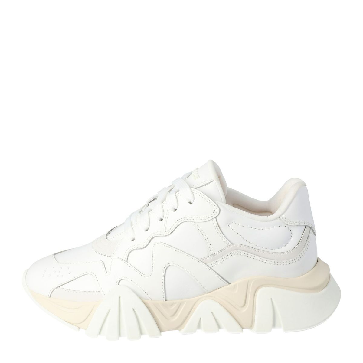 

Versace White Leather Squalo Platform Sneakers Size