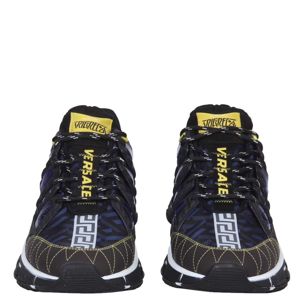 Versace Black/Navy Trigreca Sneakers Size IT