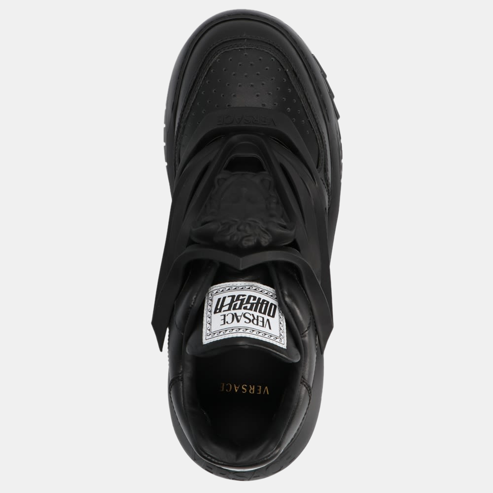 

Versace Black Leather Odissea Sneakers EU