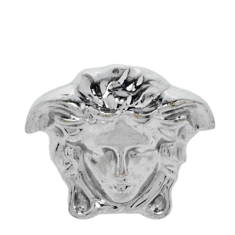 

Versace Silver Tone Medusa Ring Size EU 54