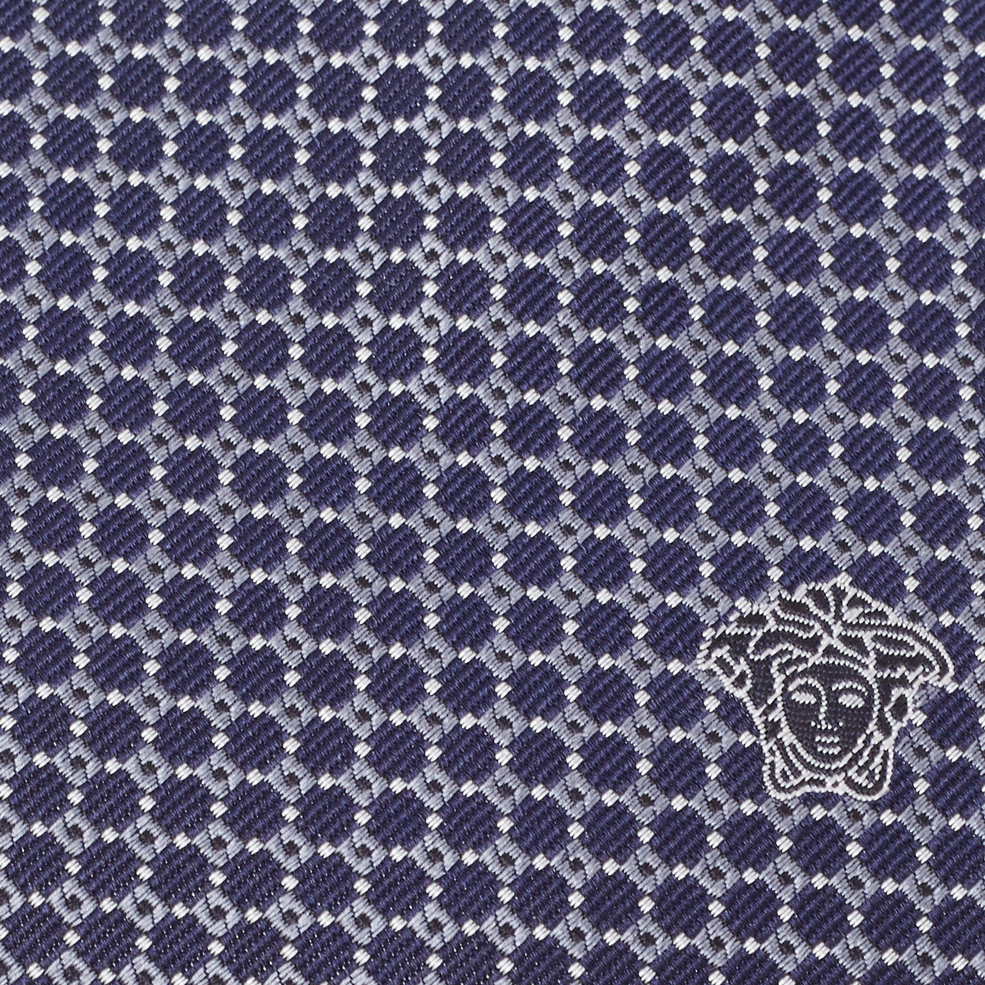 

Versace Blue Dot Pattern Silk Tie