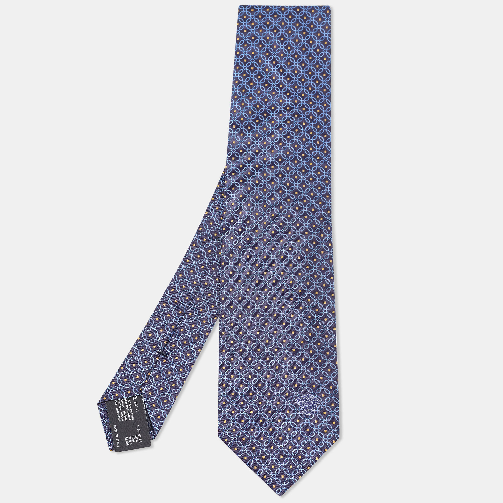 

Versace Blue Patterned Silk Tie