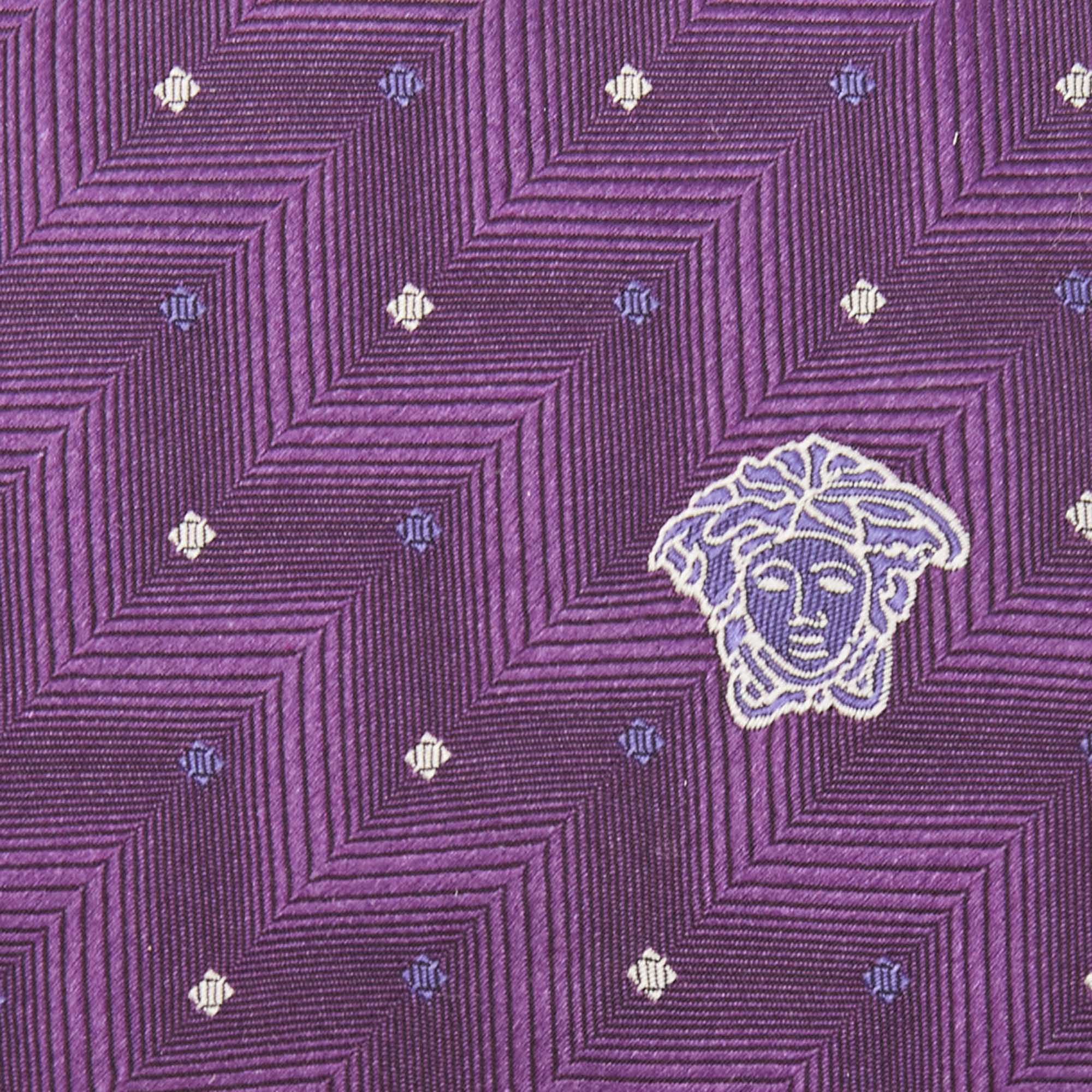 

Versace Purple Dotted Silk Tie