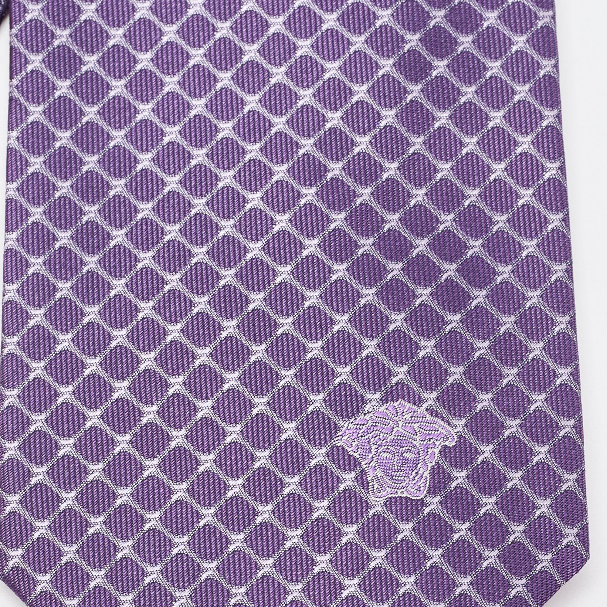 

Versace Purple Patterned Silk Tie