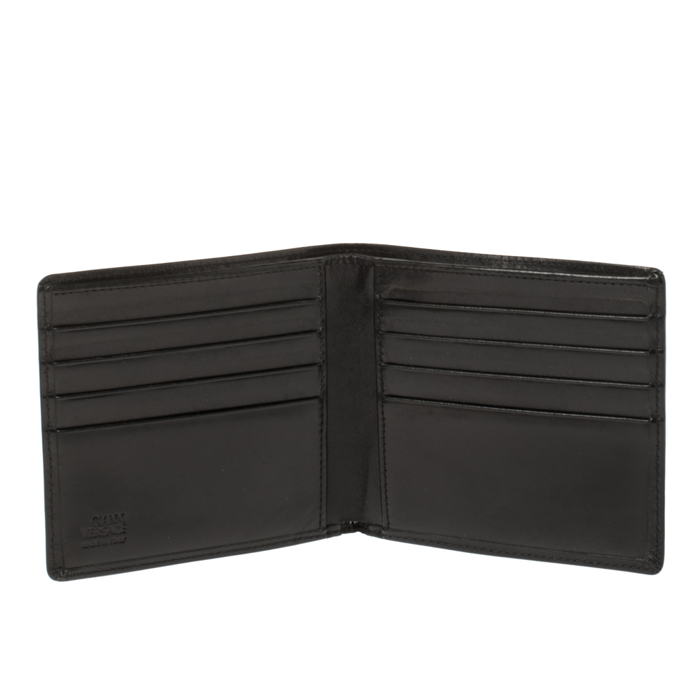 

Versace Black Leather Medusa Bifold Wallet