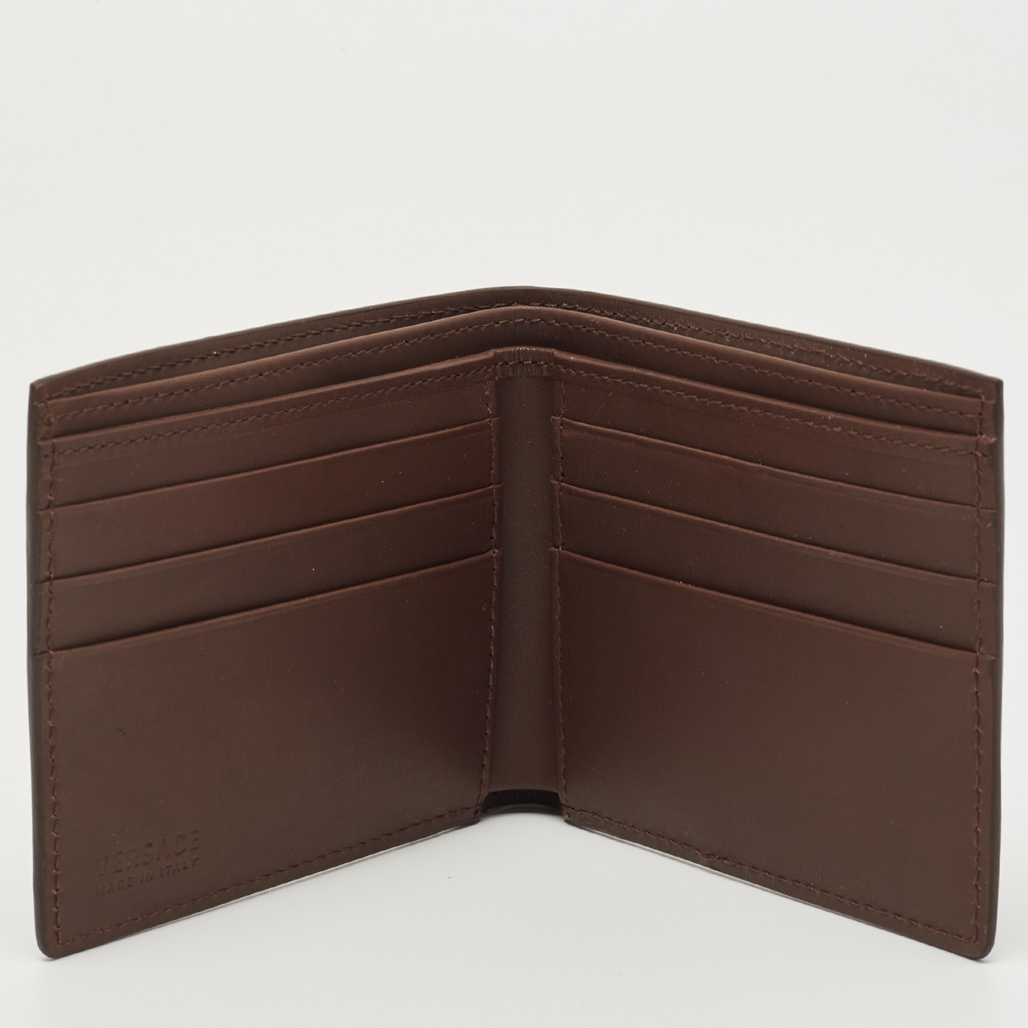 

Versace Brown Leather Medusa Bifold Wallet