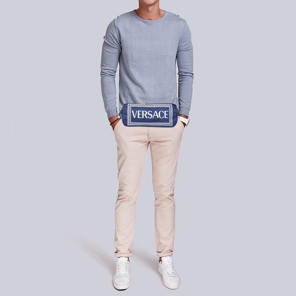 

Versace Blue Nylon Belt Bag
