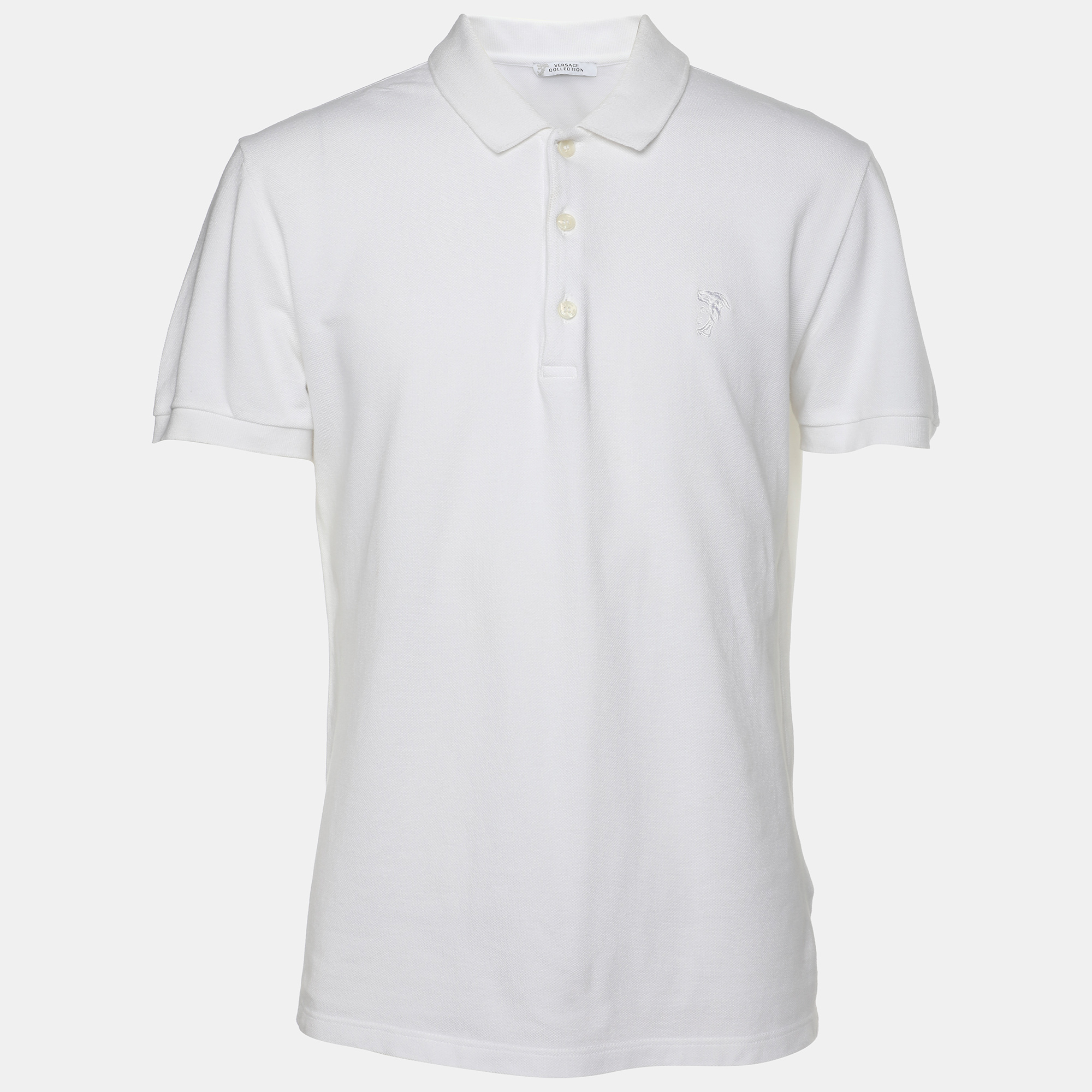 

Versace White Cotton Polo Shirt L