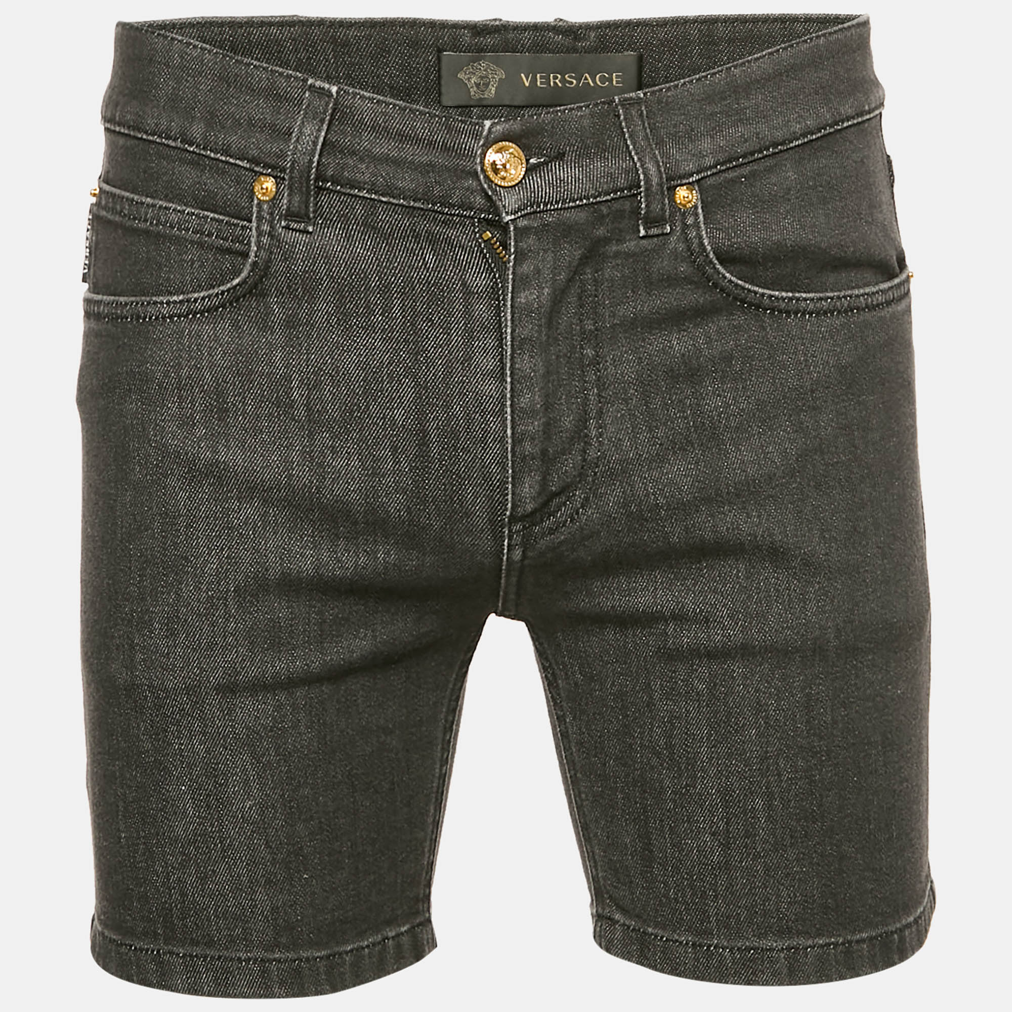 

Versace Black Denim Shorts S (Waist 31")