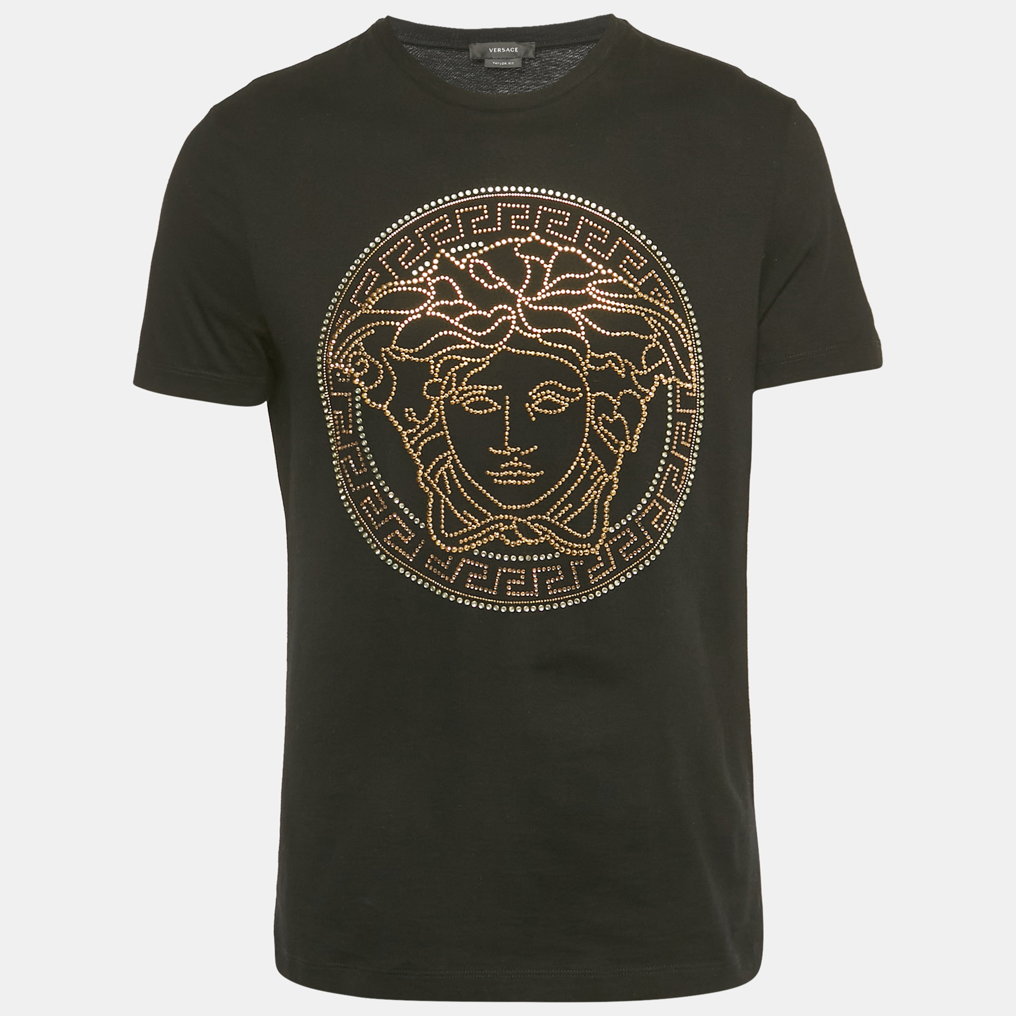 

Versace Black Crystal Medusa Jersey Taylor Fit T-Shirt M