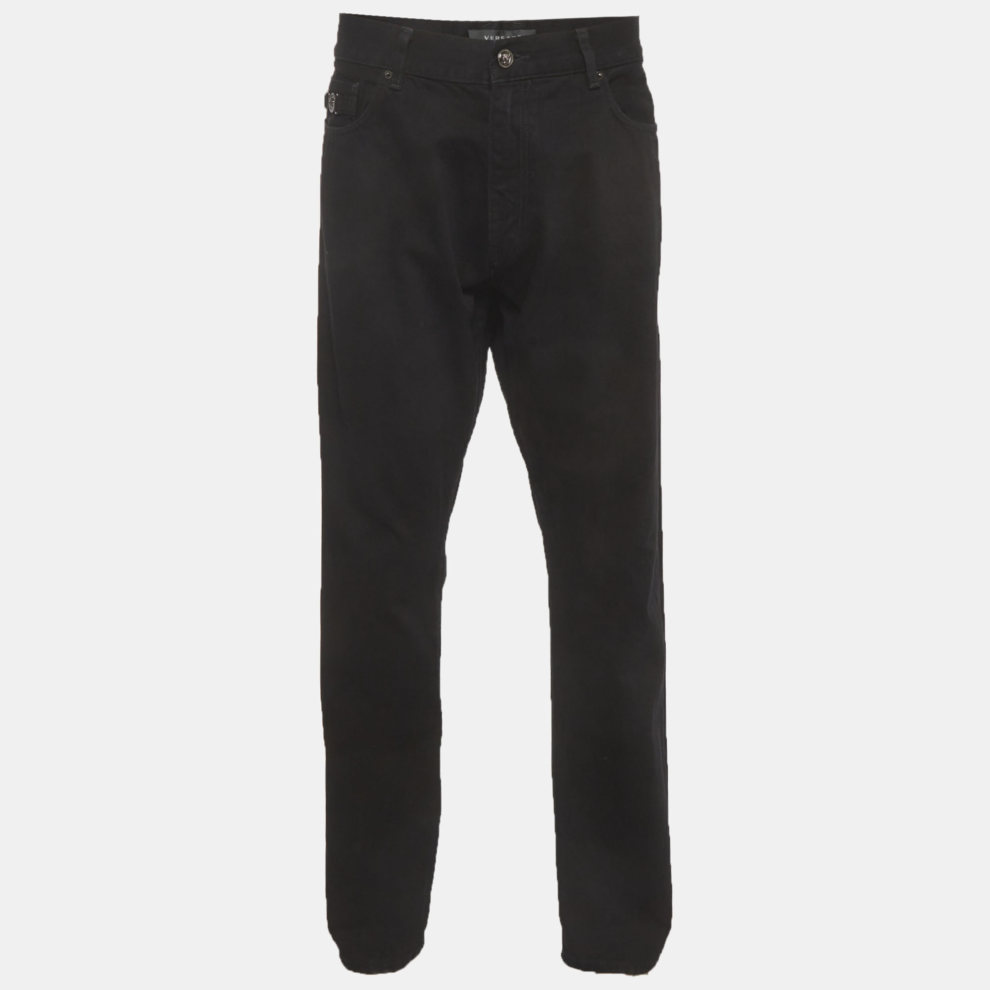 

Versace Black Denim Straight Fit Jeans XXXL
