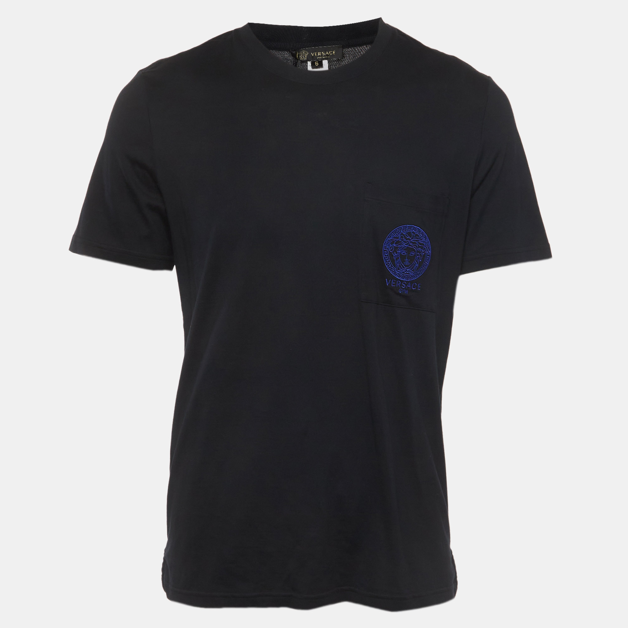 

Versace Navy Blue Medusa Logo Detail Jersey Crew Neck T-Shirt L