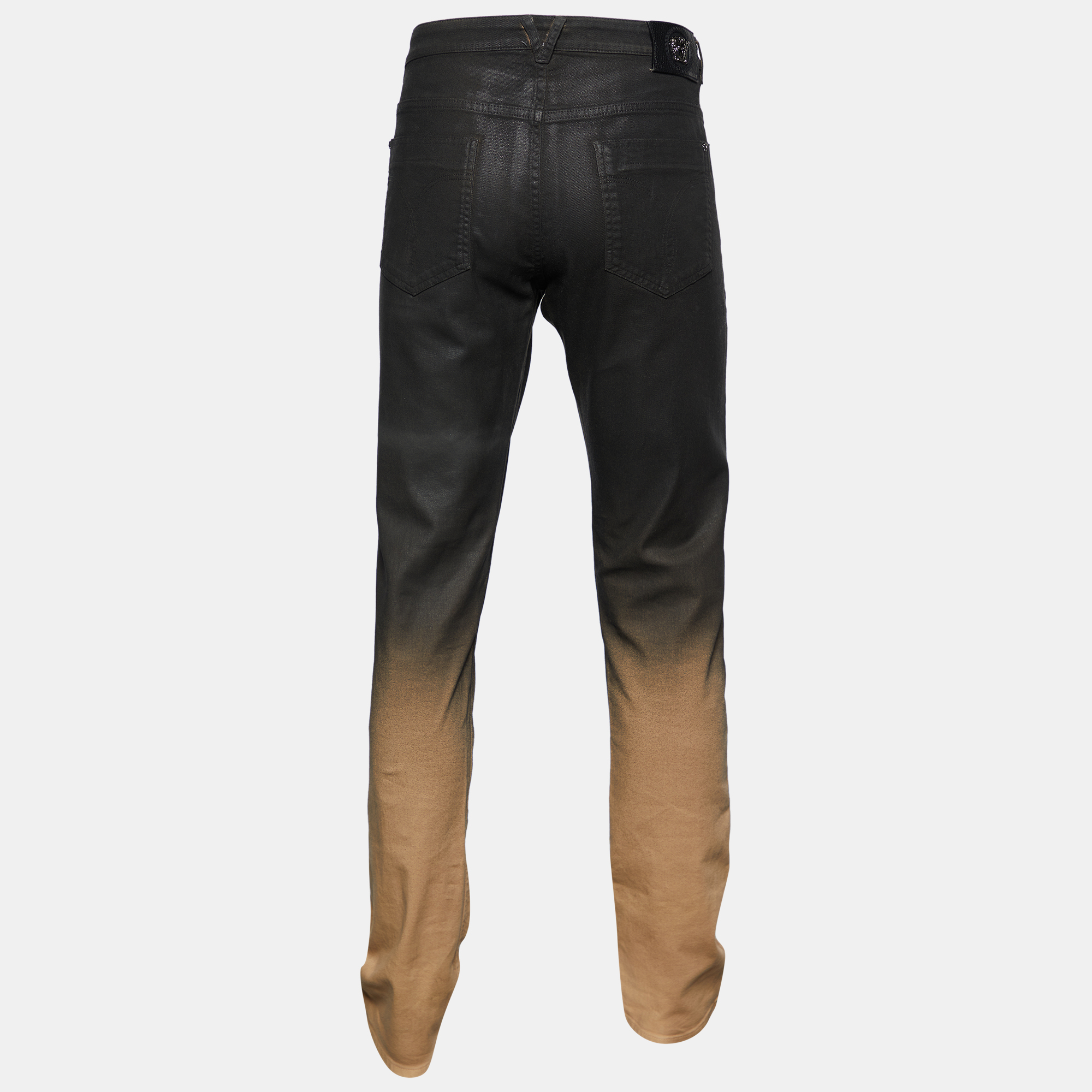 

Versace Black Ombre Print Denim Skinny Fit Jeans