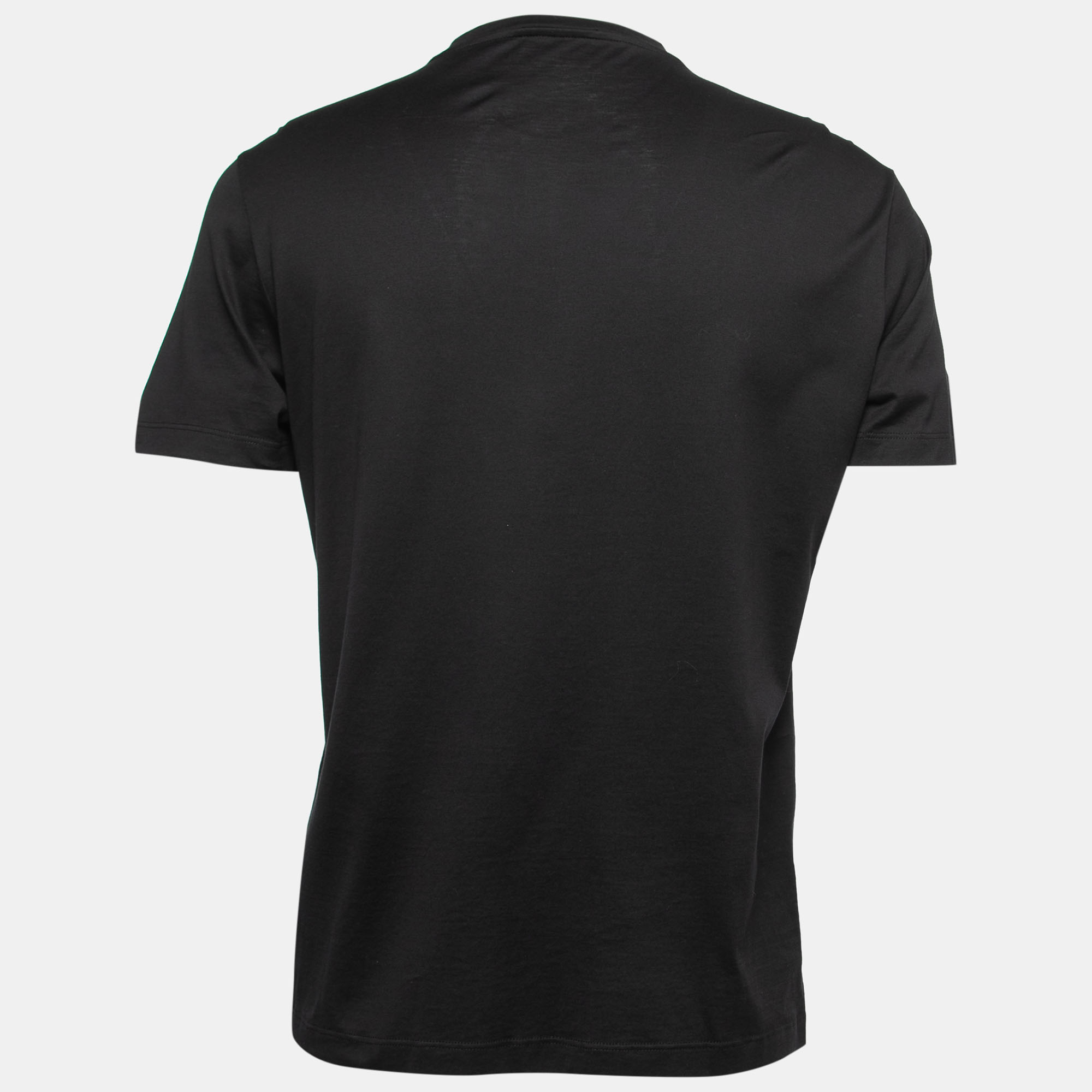 

Versace Black Cotton Medusa Embellished Short Sleeve T-Shirt