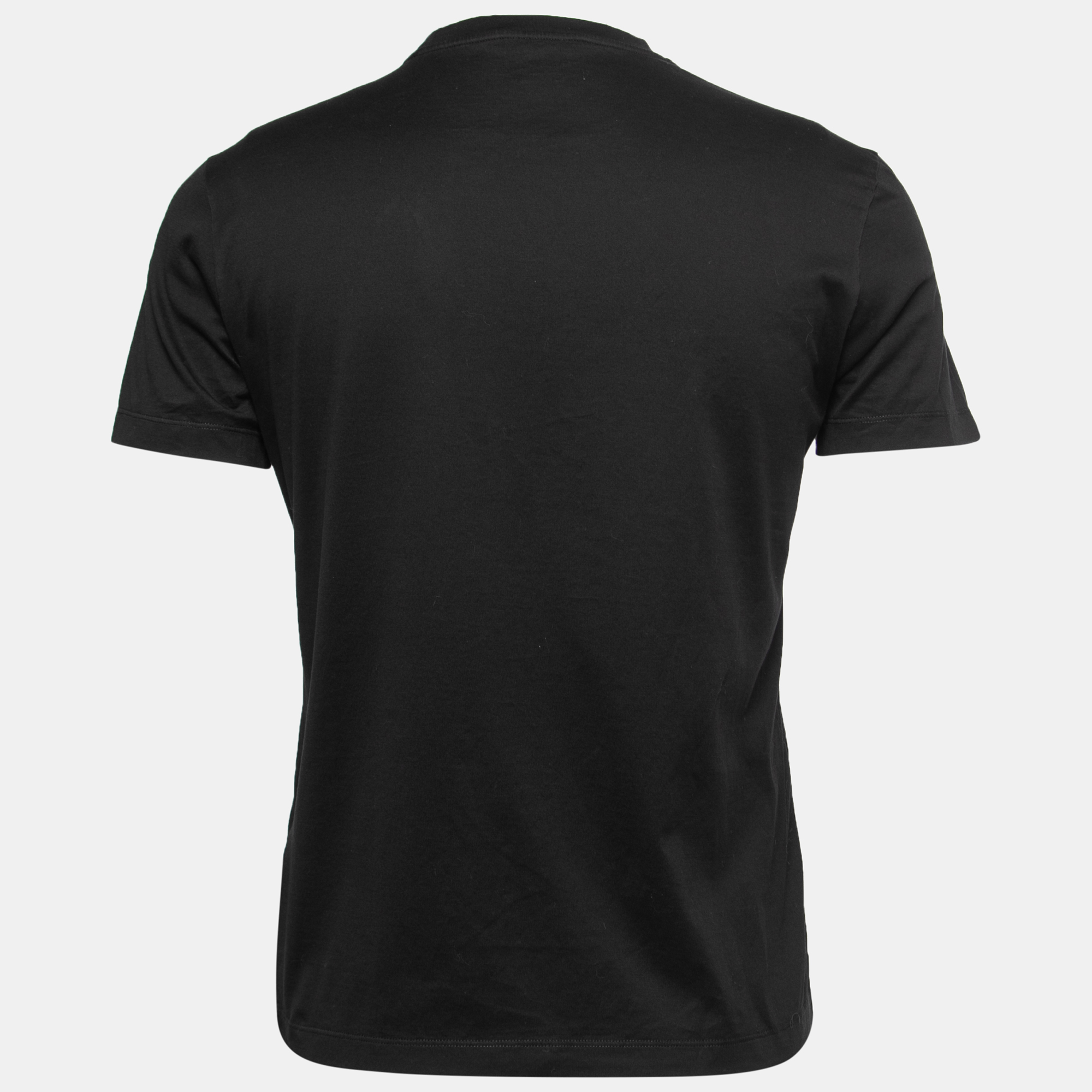 

Versace Black Cotton Medusa Embroidered Short Sleeve T-Shirt