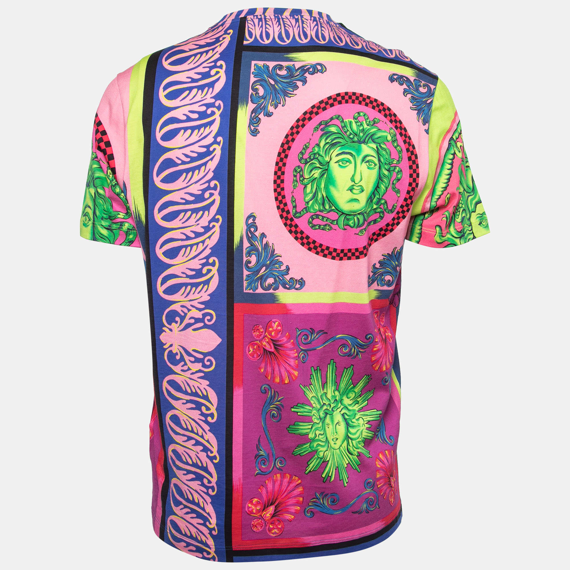 

Versace Multicolor Medusa Printed Cotton Short Sleeve T-Shirt