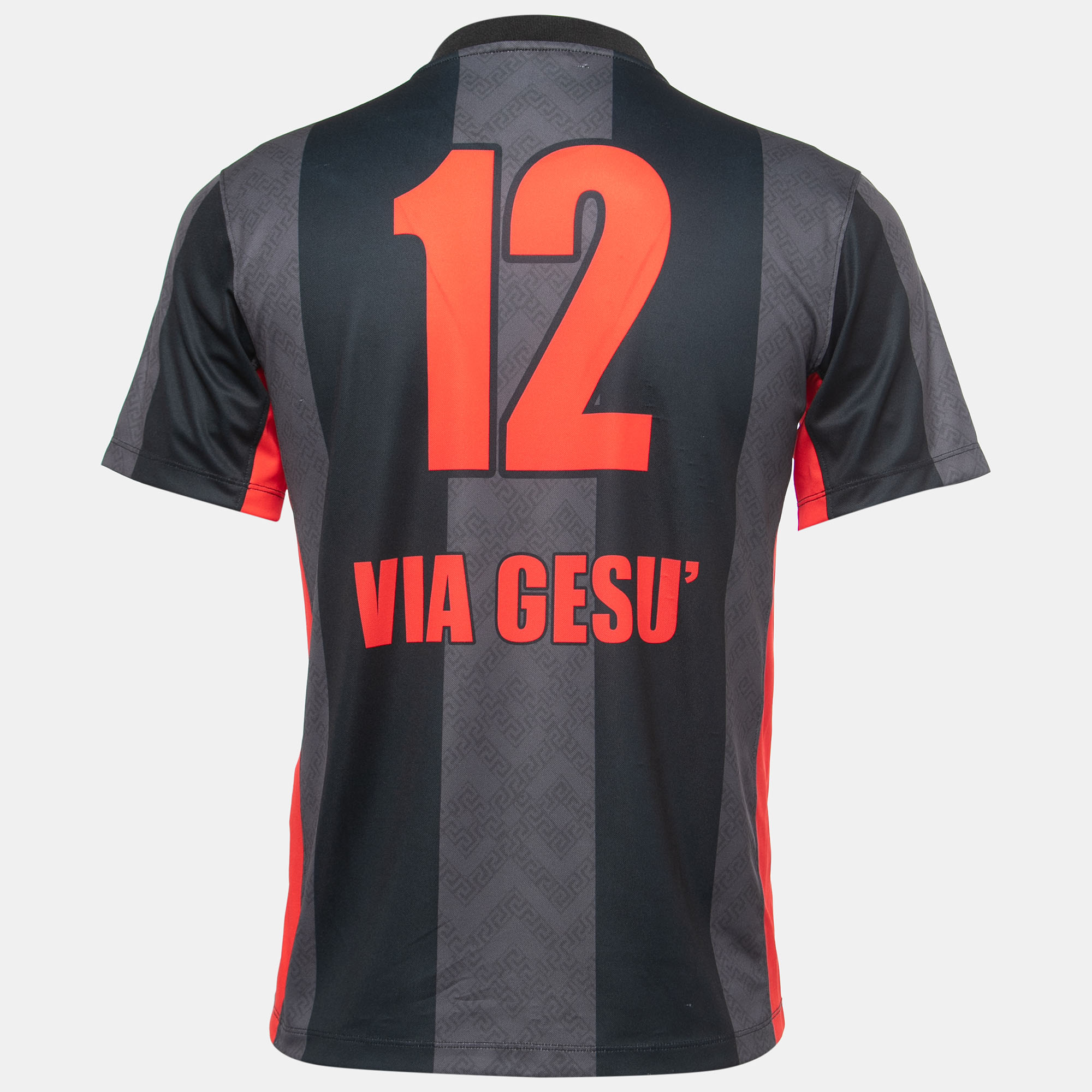

Versace Black & Red Jersey Logo Football T-Shirt