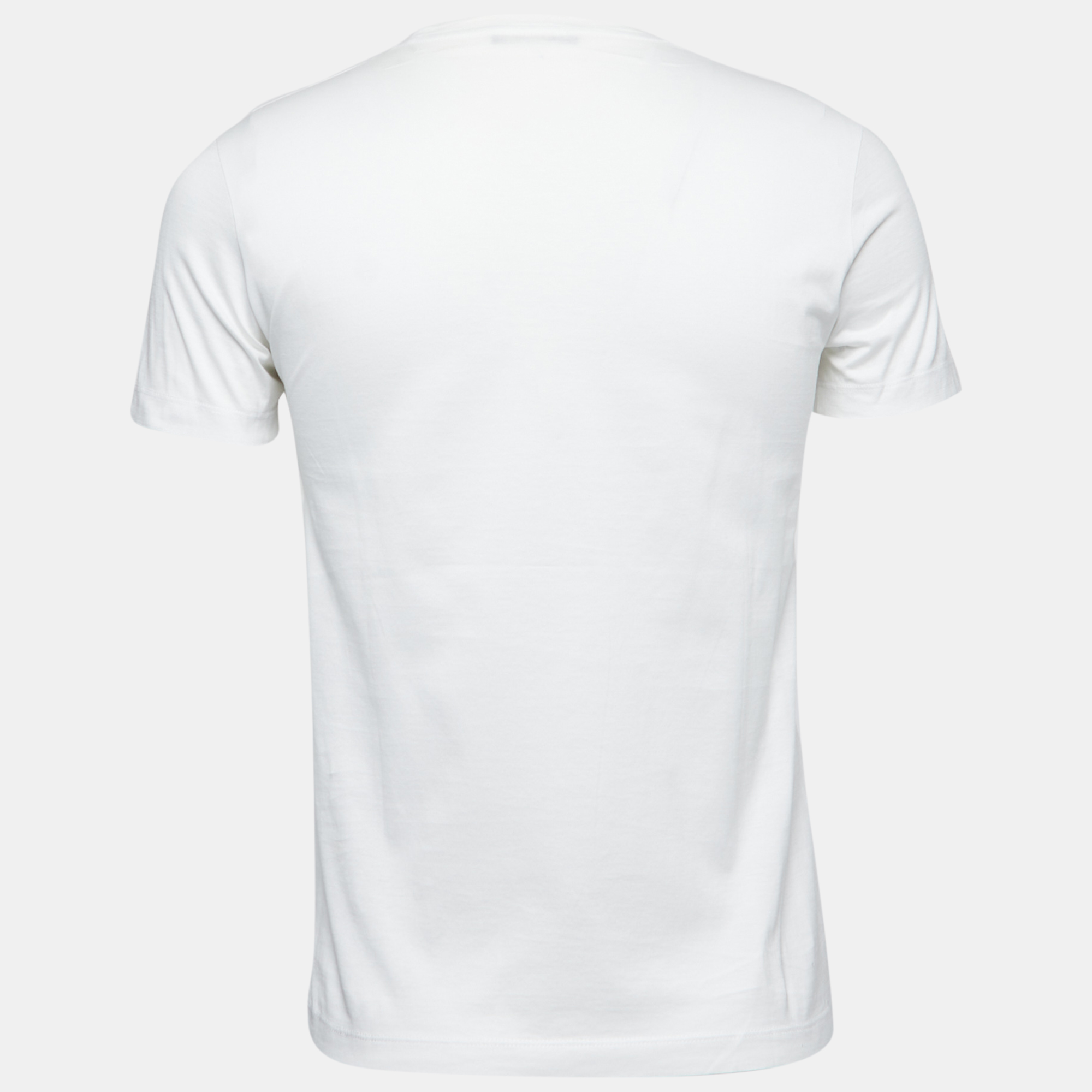 

Versace White Cotton Medusa Embellished Short Sleeve T-Shirt