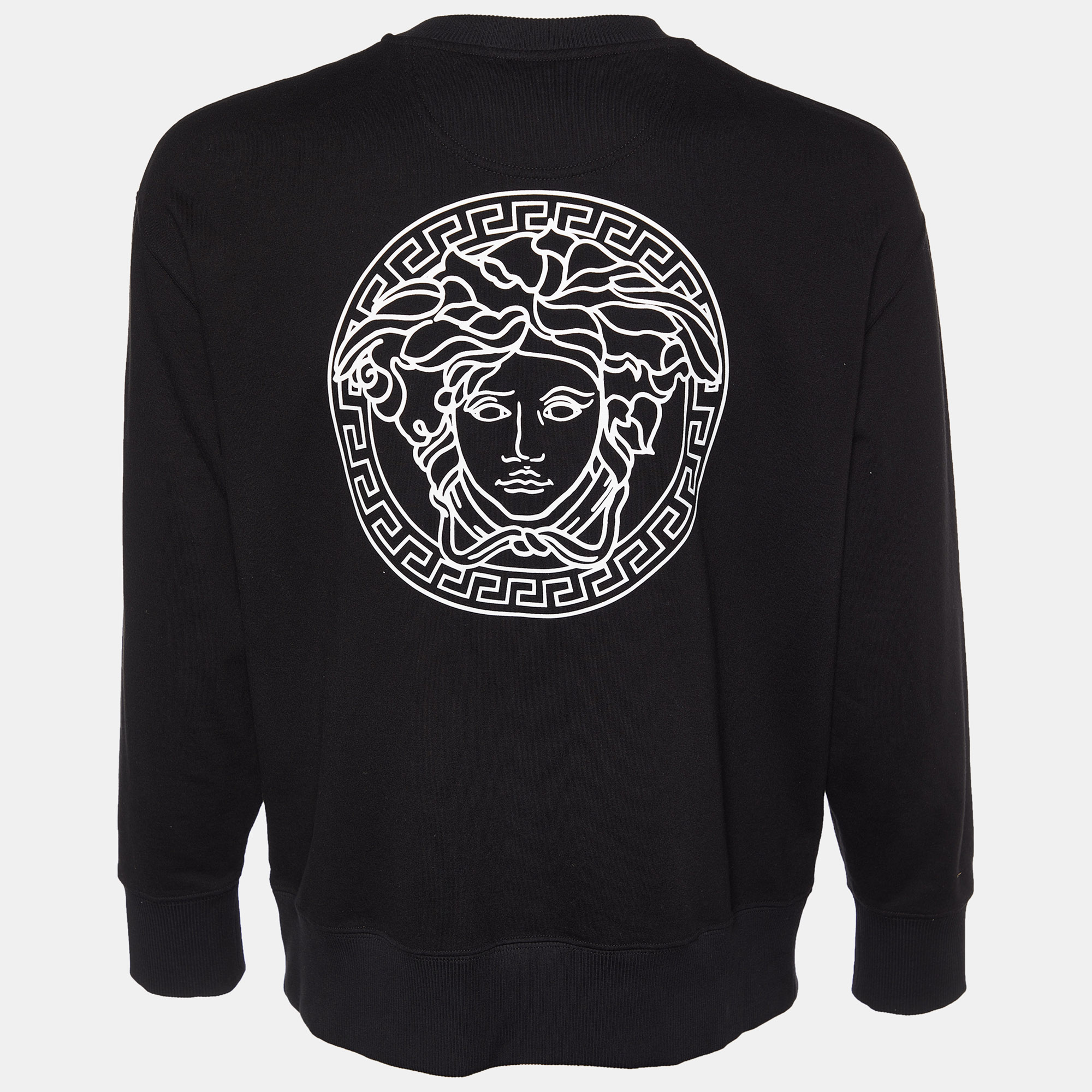 

Fendace Black Logo Printed Cotton Crewneck Sweatshirt