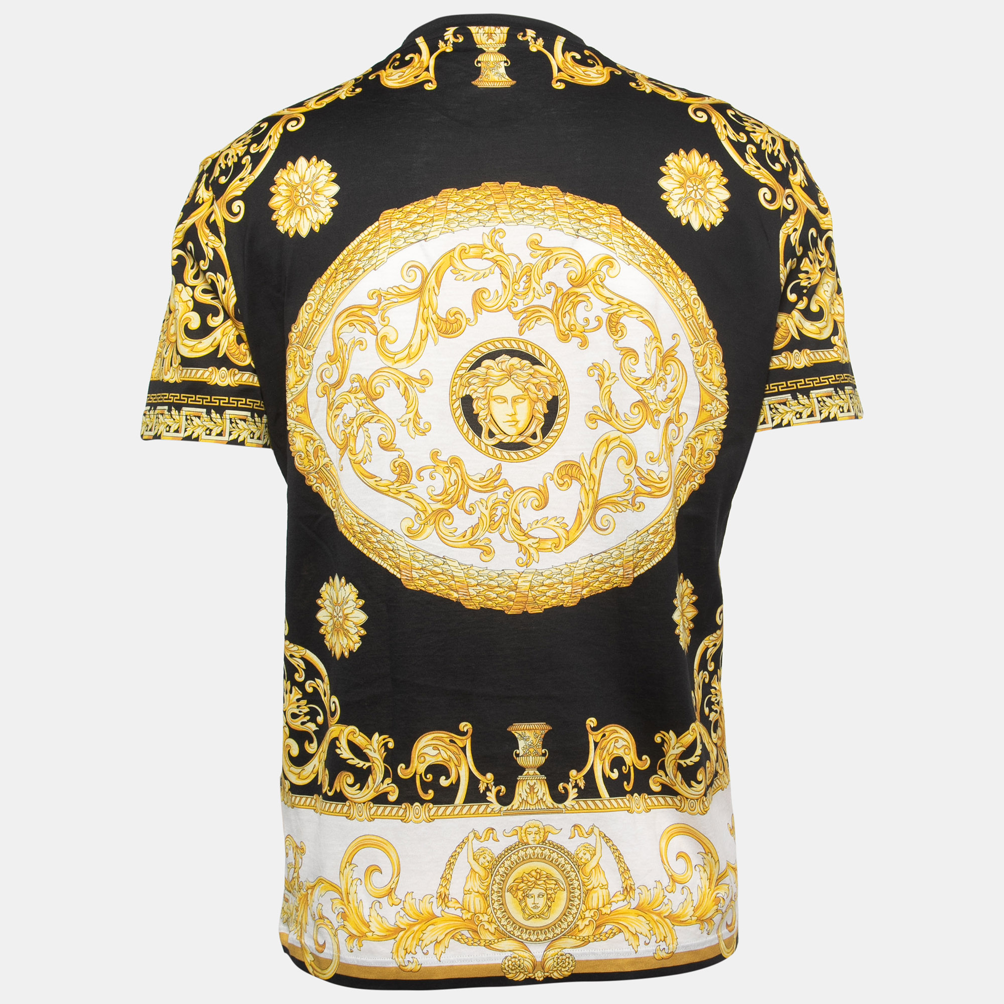 

Versace Black Baroque Printed Cotton Knit T-Shirt