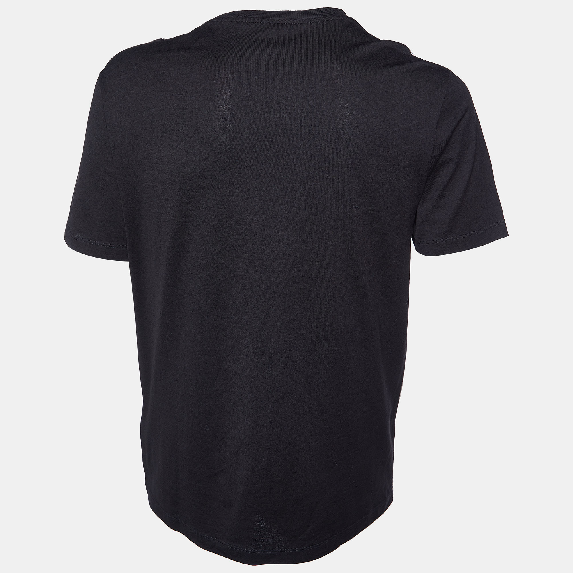 

Versace Black Bandana & Medusa Head Printed Cotton Knit T-Shirt