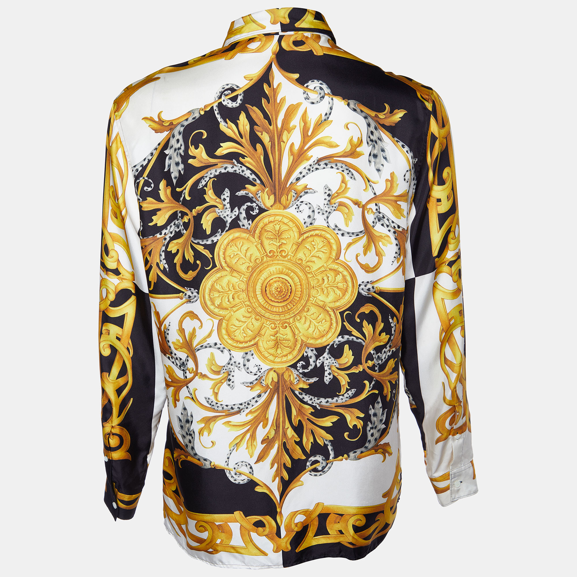 

Versace Multicolor Baroque Printed Silk Button Front Shirt