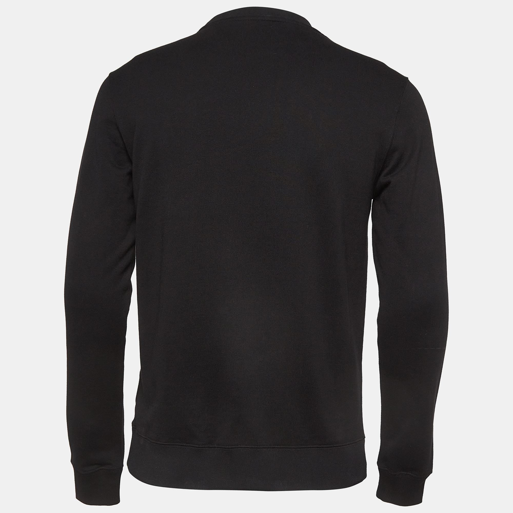

Versace Black Logo Print Cotton Knit Taylor Fit Sweatshirt