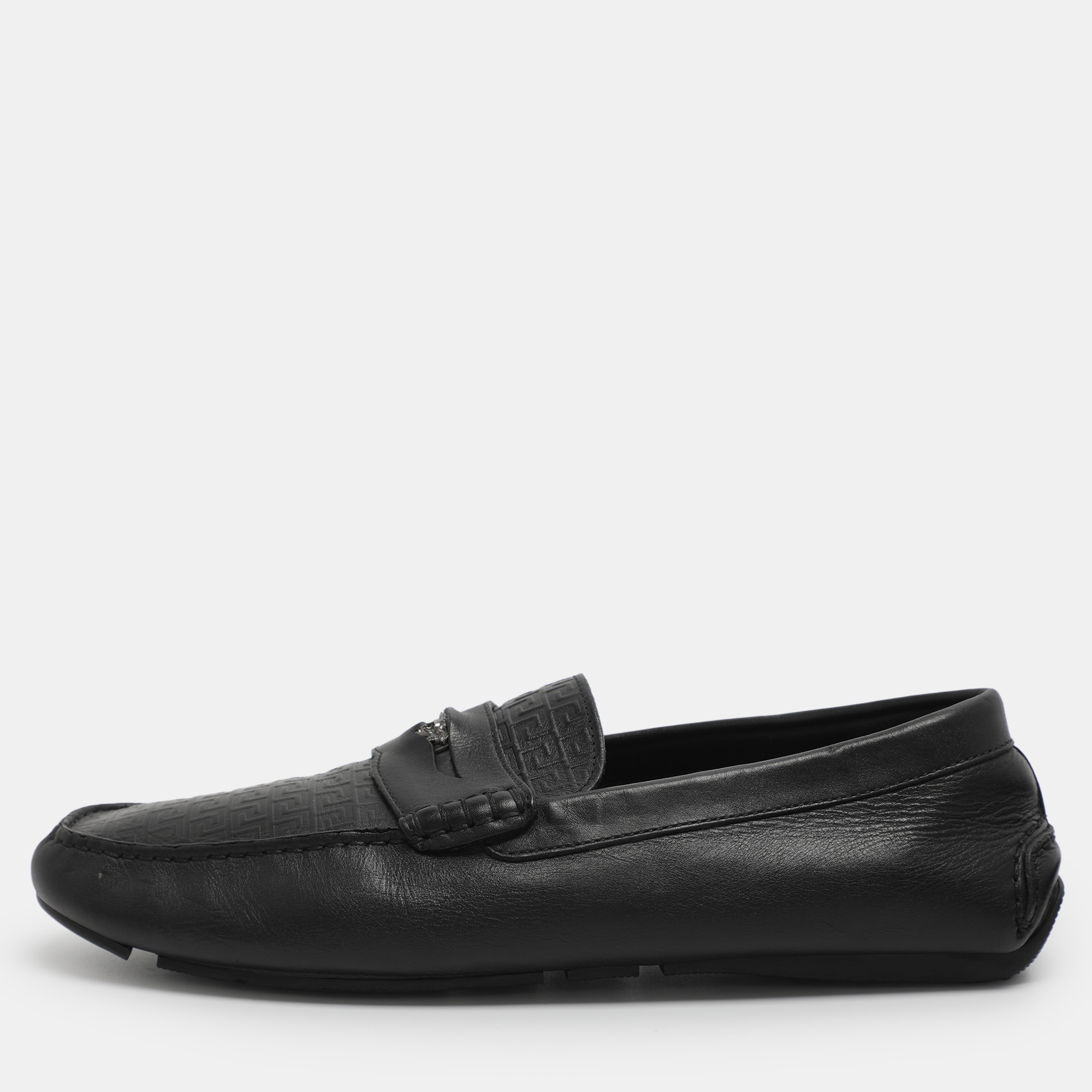 

Versace Medusa Size 42 Black Leather Loafers
