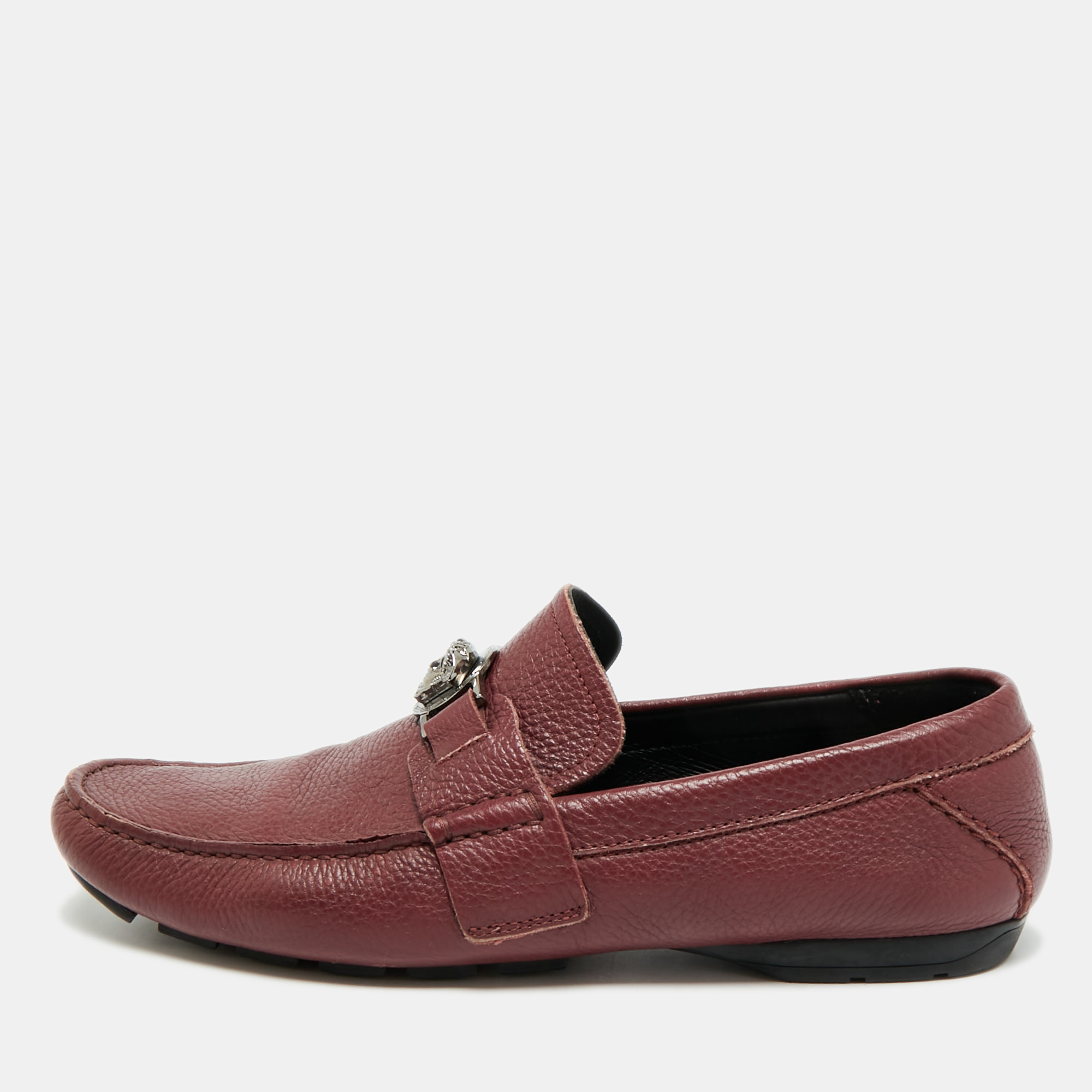 

Versace Medusa Size  Burgundy Leather Loafers