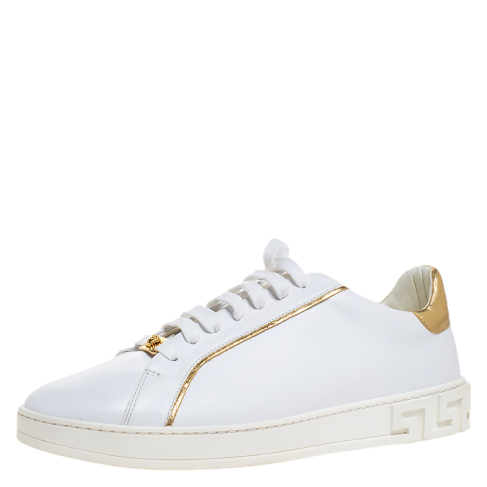 mens white versace shoes