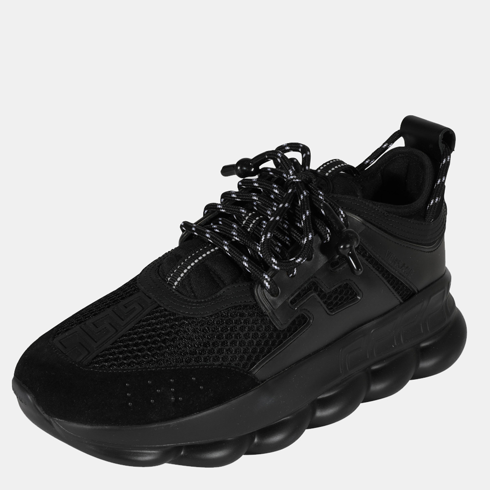 

Versace Triple Black Chain Reaction Sneakers ( EUR