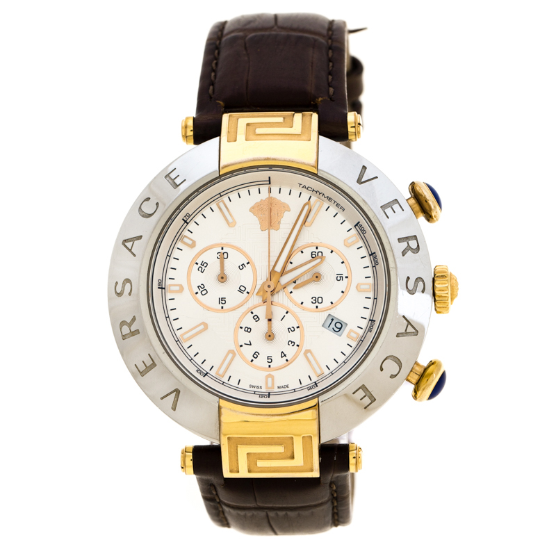 Pre-owned Versace Silver Two-tone 