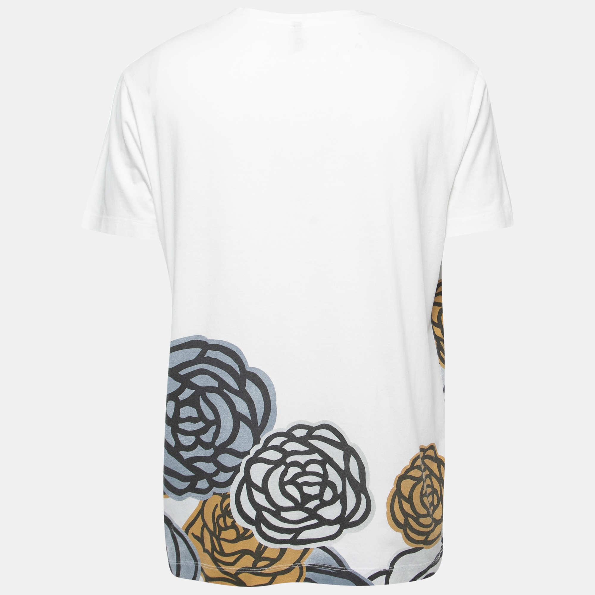 

Versus Versace White Lion Print Cotton Crew Neck Half Sleeve T-Shirt