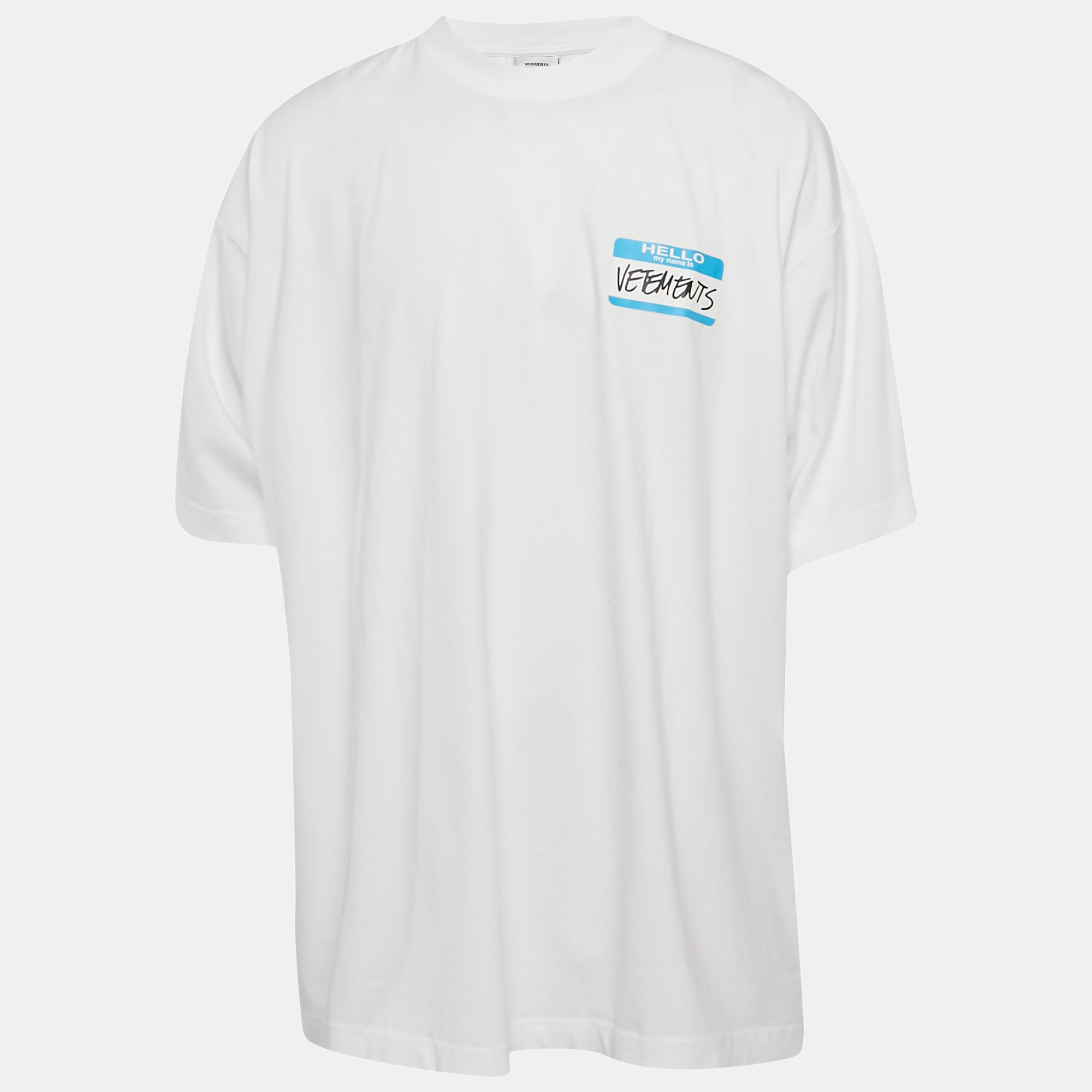 

Vetements Limited Edition Unisex White Printed Jersey Oversized T-Shirt M