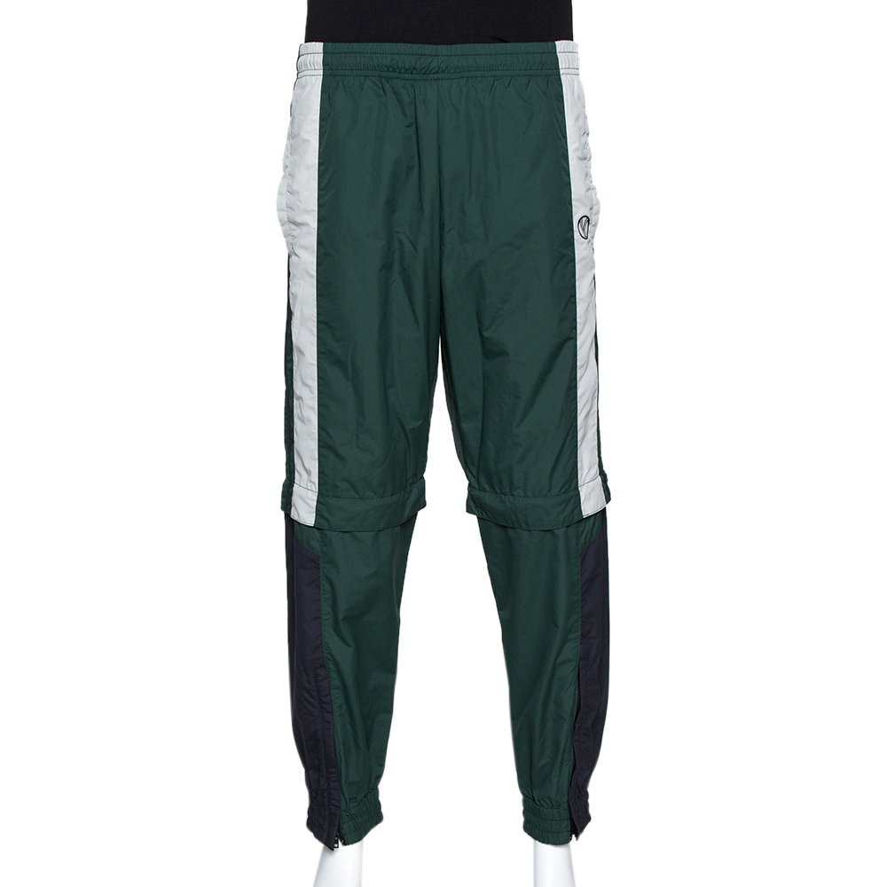 

Vetements Green & Black Convertible Zip Off Track Pants XS