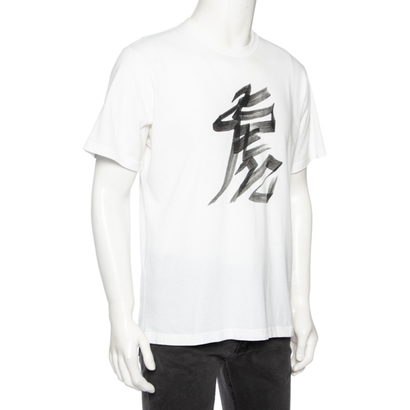 

Vetements Horoscope White Cotton Printed Dragon Zodiac T-Shirt